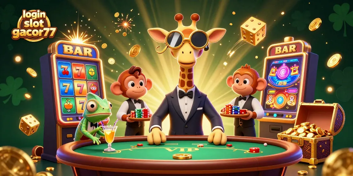 Experience the thrill of gaming with login slot gacor77 featuring vibrant characters and exciting casino elements.