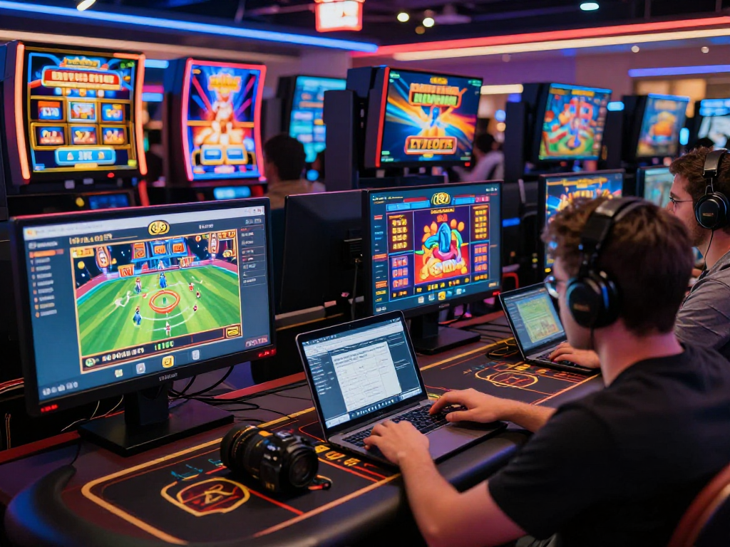 Intense gaming atmosphere showcasing link alternatif raja328 for diverse online betting options.