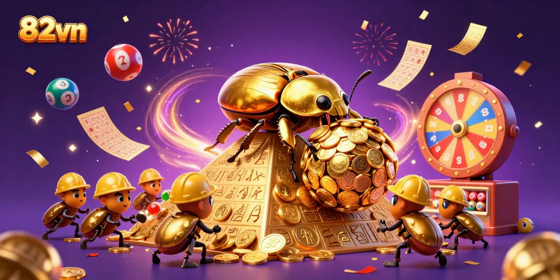 Engage in thrilling games at 82vn with our vibrant golden beetles promoting fun and rewards!