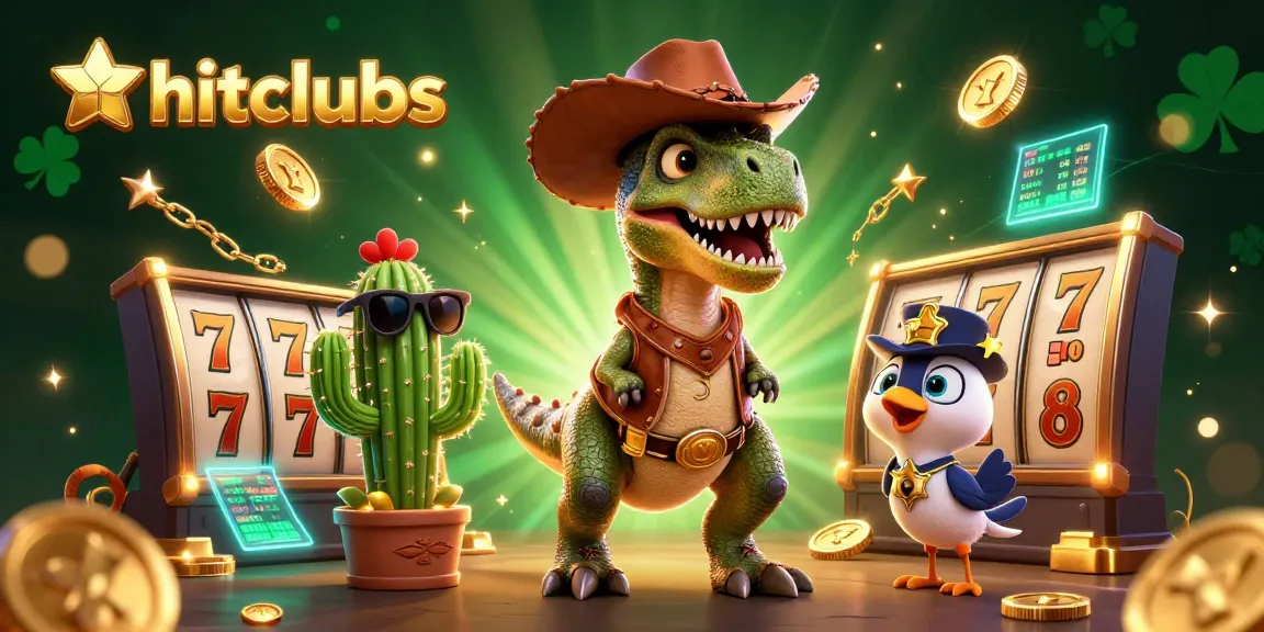 Join in thrilling gameplay at hitclubs with lively casino characters and dynamic slot elements.