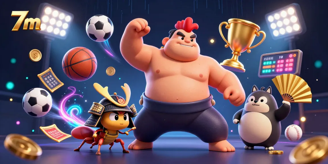 Experience thrilling sports action with 7m as powerful characters interact in a lively casino scene.