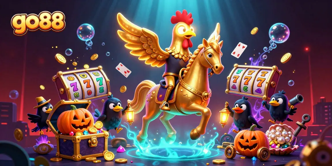 Spin to win with go88 in a vibrant casino scene featuring glowing characters and dynamic game elements.