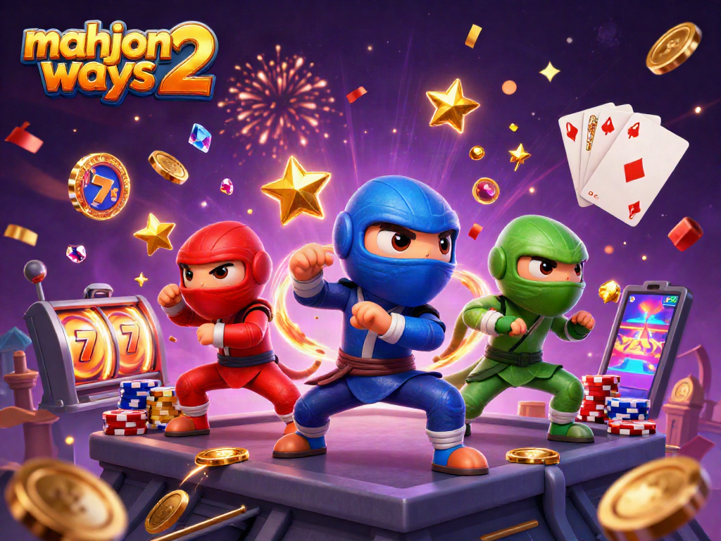 Engage with mahjong ways 2, featuring dynamic 3D chameleon ninjas and casino treasures.