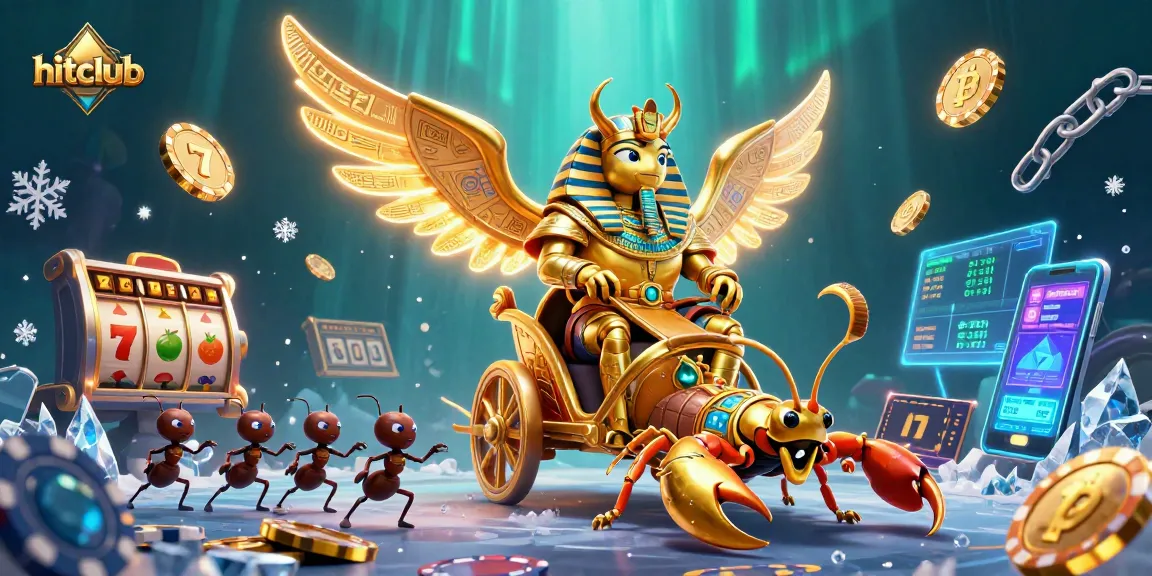 Experience the excitement of hitclub with slot reels and cartoon characters in a vibrant casino world.
