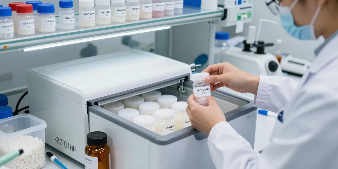 Proper storage protocols for lyophilisation peptides in a modern laboratory.