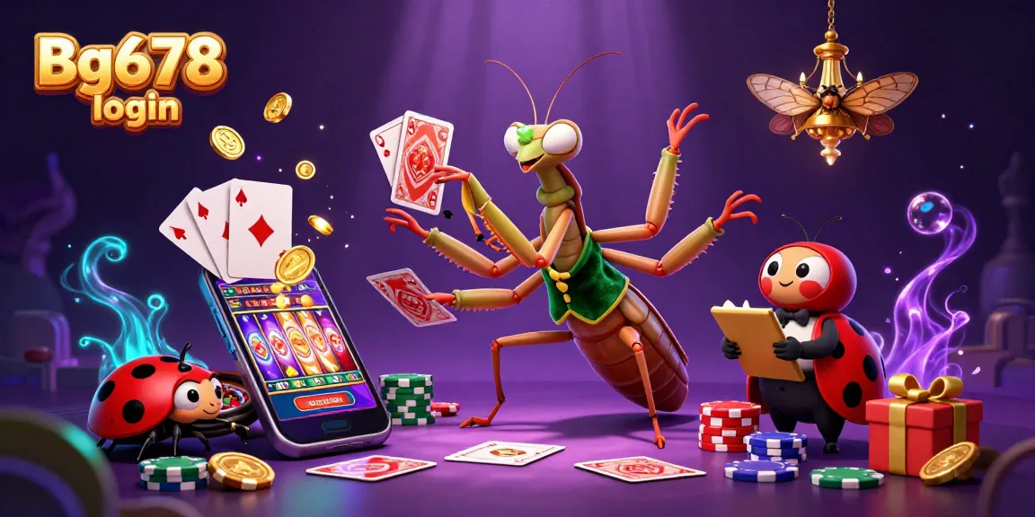 Engage with Bg678 login in a vibrant 3D casino scene filled with slot games and rich visuals.
