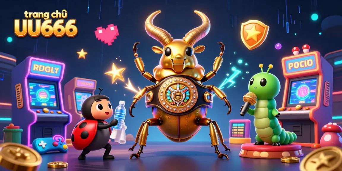 Experience the excitement at trang chủ UU666 with vibrant 3D illustrations of gaming action.