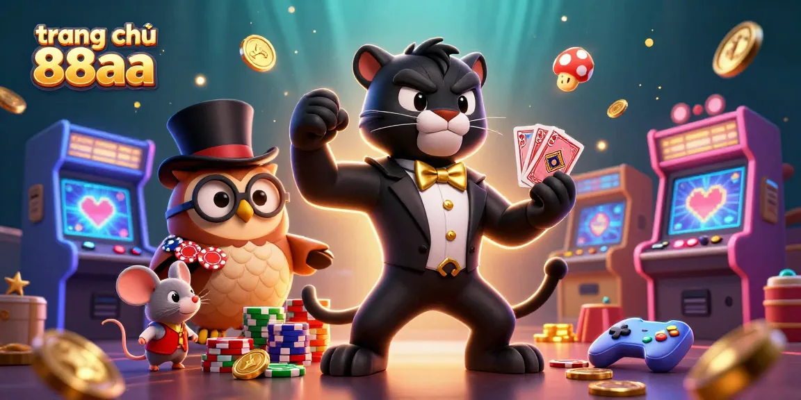 Engage with the exciting world of trang chủ 88aa, where stylish characters deal cards among vibrant casino games.