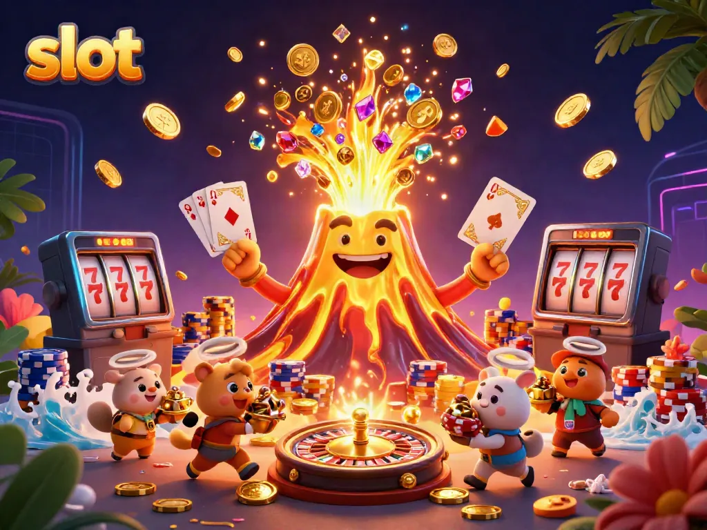 Experience thrilling slot gaming with golden eruptions of luck and treasure.