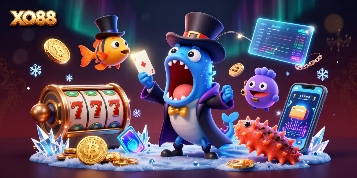 Intensify your gaming experience at XO88 with thrilling card tricks by deep-sea characters in a magical setting.