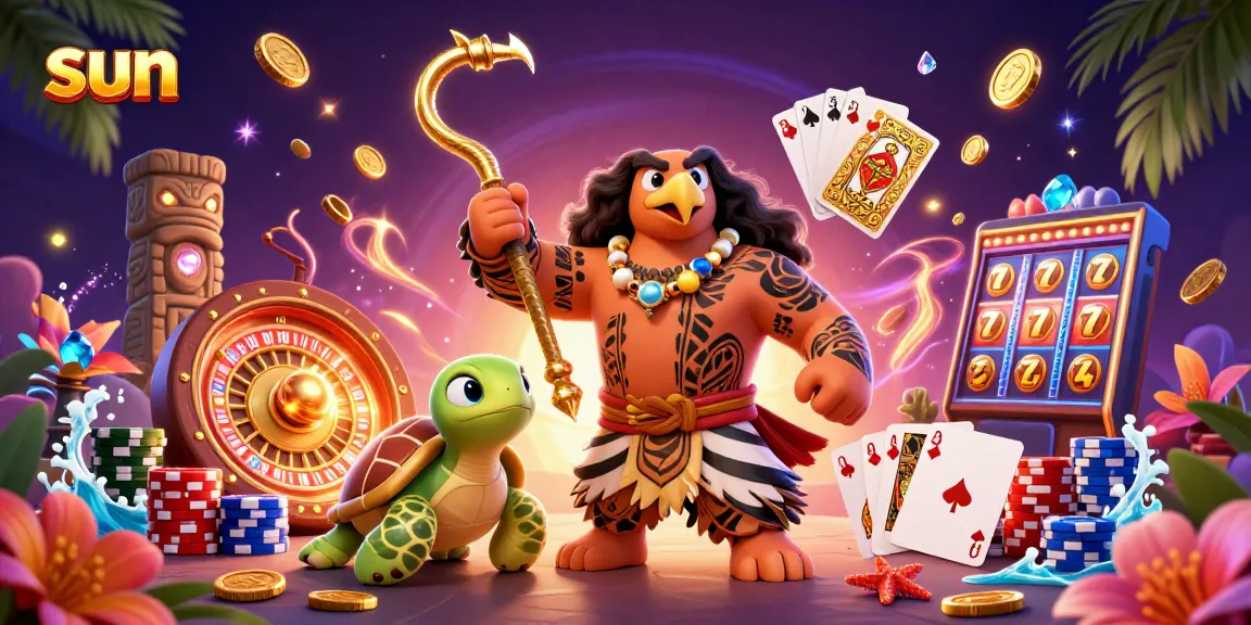 Spin and win at the Sun casino with vibrant graphics and dynamic gaming elements.