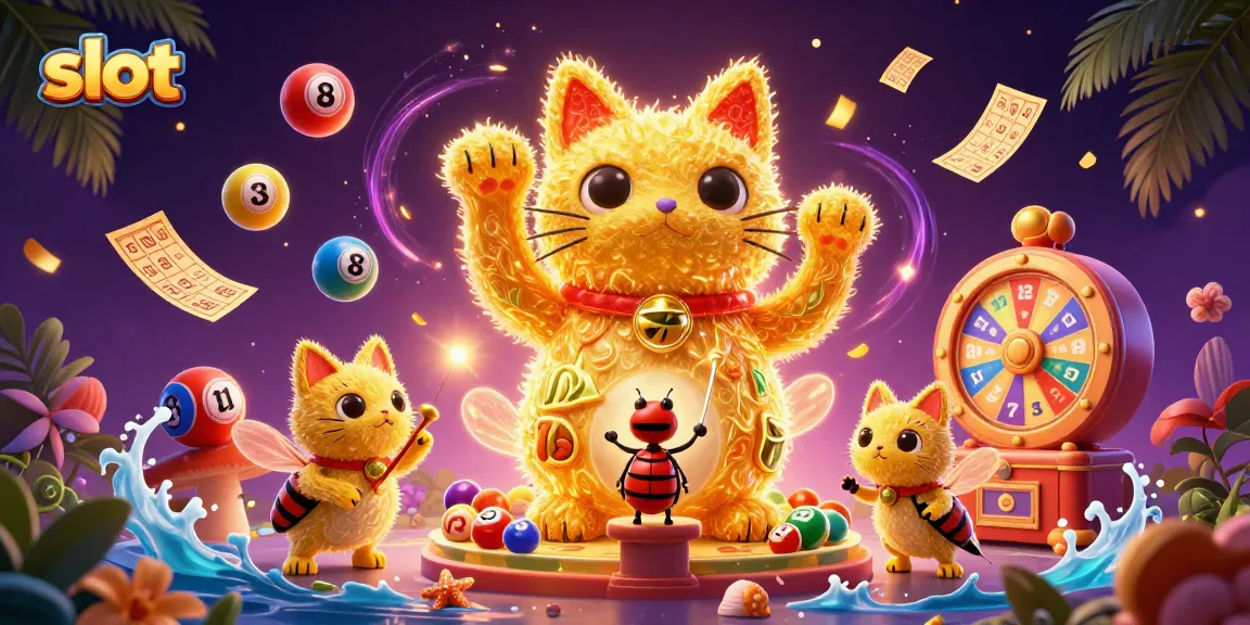 Spin exciting slot games with vibrant symbols in this dynamic 3D illustration.