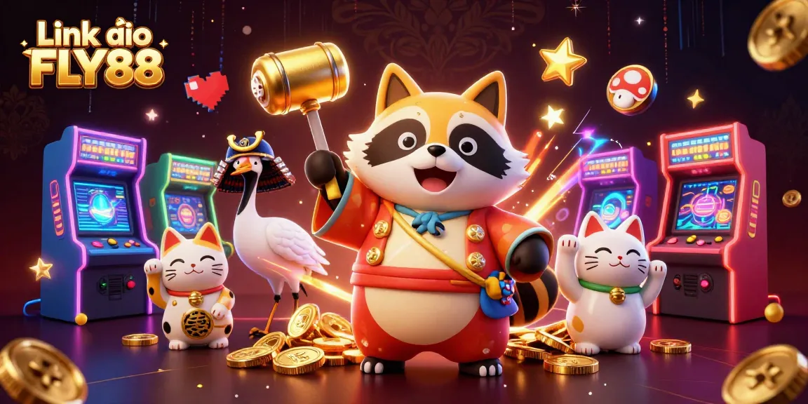 Engage with exciting games at Link vào FLY88, featuring unique characters in a vibrant casino atmosphere.