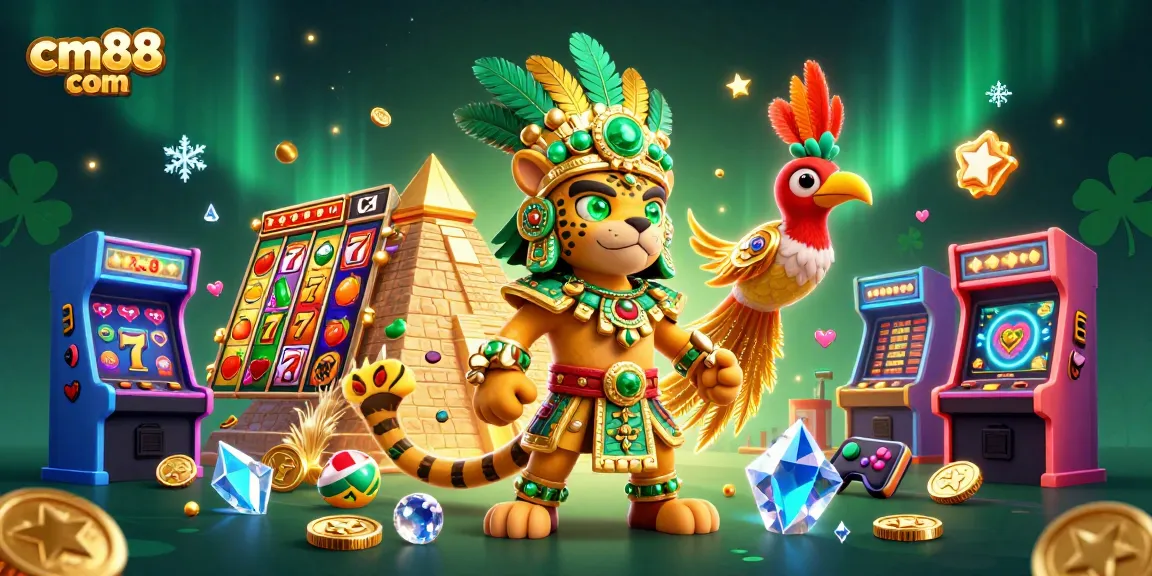 Experience thrilling jackpots at cm88 com with vibrant 3D casino elements and Mayan mystique.