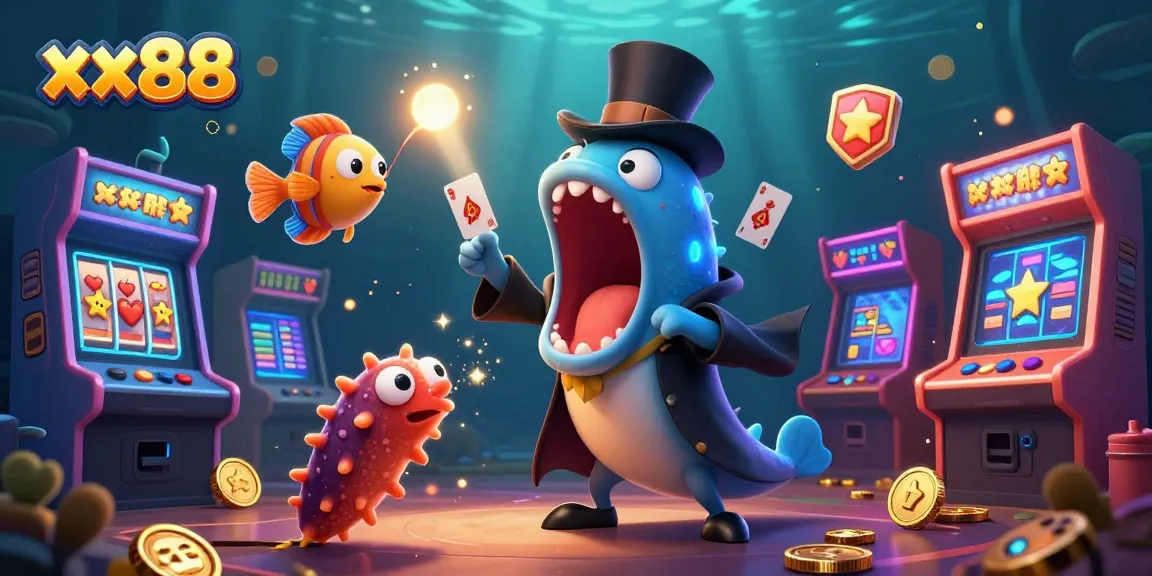 Experience endless fun at xx88 with dazzling games and magical moments in this vibrant underwater casino scene.