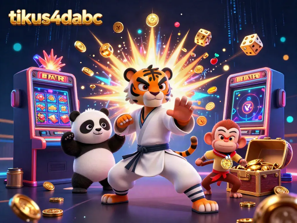 Engage with tikus4dabc's vibrant online casino atmosphere featuring character-driven scenes and dynamic gaming elements.