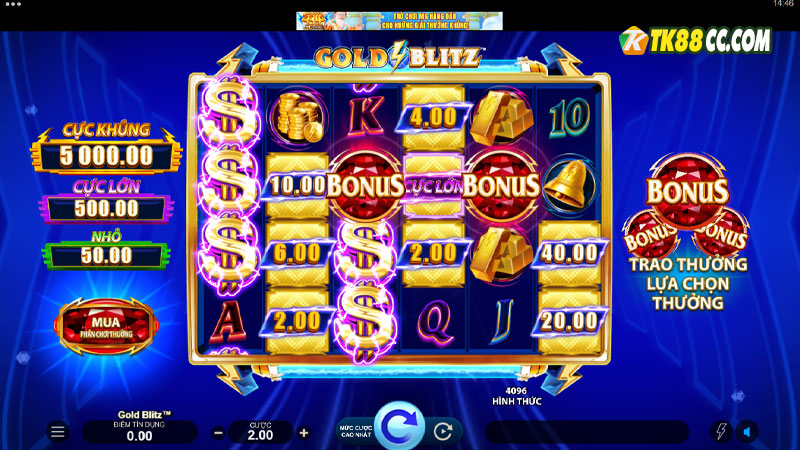 Gold blitz tại sahr microgaming